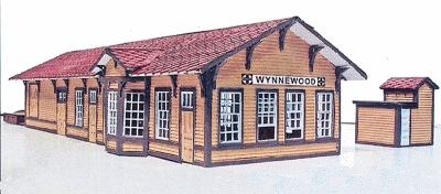 Branchline Santa Fe Station Kit (12 x 4-1/2 x 3) HO Scale Model Railroad Building #665