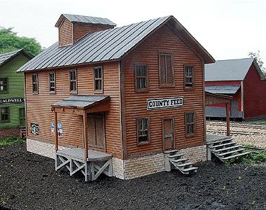 Branchline County Feed Laser Art Kit (6-1/2 x 3-1/2 x 5) HO Scale Model Railroad Building #684