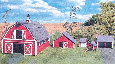 Branchline Barn & Outbuildings Laser Art Kit N Scale Model Railroad Building #850