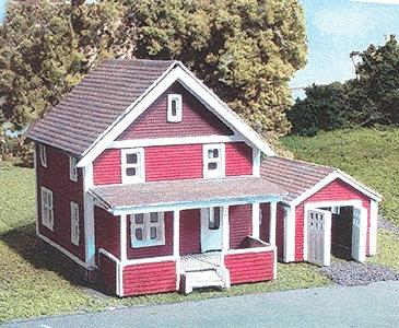 Branchline Suburban House & Hudson Garage Combo Laser-Cut Wood Kit N Scale Model Railroad Building #873