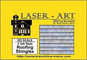 Branchline 3-Tab Roofing Shingles Sheet pkg(2) HO Scale Model Railroad Building Accessory #901 Branchline 3-Tab Roofing Shingles Sheet pkg(2) HO Scale Model Railroad Building Accessory #901