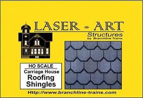 Branchline Carriage Style Roof Shingles Sheet pkg(2) HO Scale Model Railroad Building Accessory #903 Branchline Carriage Style Roof Shingles Sheet pkg(2) HO Scale Model Railroad Building Accessory #903
