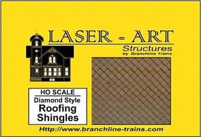 Branchline Diamond Style Shingles Sheets pkg(2) HO Scale Model Railroad Building Accessory #908 Branchline Diamond Style Shingles Sheets pkg(2) HO Scale Model Railroad Building Accessory #908