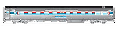 Broadway Amtrak Ex-California Zephyr Cars - 10-6 Sleeper #2651 HO Scale Model Train Passenger Car #1542