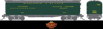 Broadway 536 Wood Express Reefer Minneapolis & St. Louis HO Scale Model Train Freight Car #1831