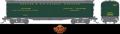 Broadway 536 Wood Express Reefer 2-Pack Denver & Rio Grande HO Scale Model Train Freight Car #1853