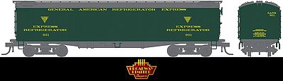 Broadway 536 Wood Express Reefer Refrigerator Express HO Scale Model Train Freight Car #1854