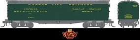 Broadway 53'6'' Wood Express Reefer 2-Pack Kansas City Southern HO Scale Model Train Freight Car #1855