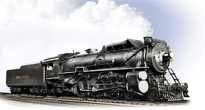 Broadway Class I-4-e 4-6-2 Pacific W-12-c Tender New Haven HO Scale Model Train Steam Locomotive #1936