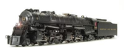 Broadway Class A 2-6-6-4 w/22i Tender Norfolk & Western HO Scale Model Train Steam Locomotive #2307