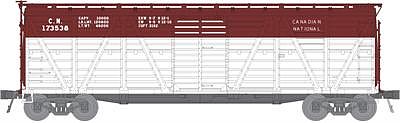 Broadway PRR K7 Stock Car Canadian National (Boxcar Red, white) HO Scale Model Train Freight Car #2534