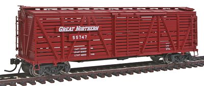 Broadway PRR K7 Stock Car Great Northern (red, white) HO Scale Model Train Freight Car #2691