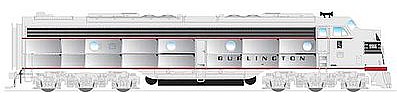 Broadway EMD E8A DCC Chicago, Burlington & Quincy #9966 HO Scale Mode Train Diesel Locomotive #2748