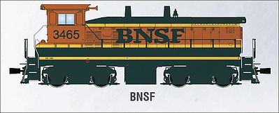 Broadway EMD SW1500 DCC Burlington Northern Santa Fe #3465 HO Scale Model Train Diesel Locomotive #2844