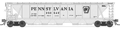 Broadway H32 5-Bay Covered Hopper (4) Pennsylvania Railroad Set A N Scale Model Train Freight Car #3167