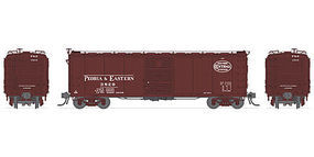 Broadway Steel Boxcar Peoria & Eastern Roman lettering (4) N Scale Model Train Freight Car Set #3406 Broadway Steel Boxcar Peoria & Eastern Roman lettering (4) N Scale Model Train Freight Car Set #3406