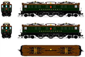 Broadway Ho P5a BoxCab PRR 4718 FREIGHT Broadway Ho P5a BoxCab PRR 4718 FREIGHT