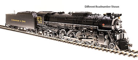 Broadway J3a 4-8-4 Chesapeake & Ohio #610 DCC and Sound HO Scale Model Train Steam Locomotive #4900