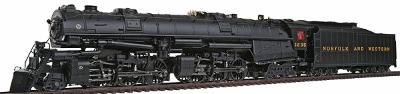 Broadway BlueLine(TM) Series, Steam Class A 2-6-6-4 w/Tndr, Powered, DC Sound/DCC Ready Norfolk & Western #1235 - HO-Scale