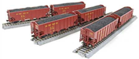 Broadway 3-Bay Hopper Union Pacific (6) HO Scale Model Train Freight Car Set #5631