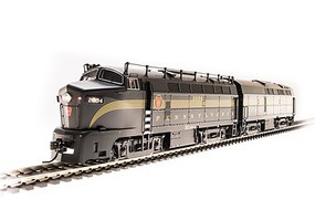 Broadway Baldwin BF16 Shark A Unpowered B Set Sound and DCC Paragon3 Pennsylvania Railroad 2016A, 2016B (5-Stripe, Brunswick Green, gold) Broadway Baldwin BF16 Shark A Unpowered B Set Sound and DCC Paragon3 Pennsylvania Railroad 2016A, 2016B (5-Stripe, Brunswick Green, gold)