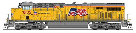 Broadway GE ES44AC Union Pacific #8105 DCC and Sound HO Scale Model Train Diesel Locomotive #5874