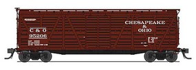 Broadway K7 Chesapeake & Ohio Stock Car with Hog Sounds HO Scale Model Train Freight Car #5881