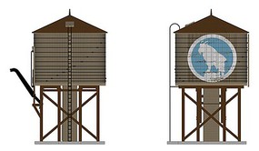 Broadway Operating Water Tower Great Northern brown HO Scale Model Railroad Building Accessory #6098