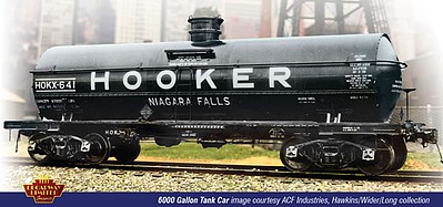 Broadway 6,000 Gallon Tank car Hooker HO Scale Model Train Freight Car Set #6122