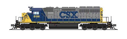 Broadway EMD SD40-2 CSX #8199 DCC and Sound N Scale Model Train Diesel Locomotive #6197