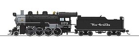 Broadway 2-8-0 Consolidation D&RGW #1173 DCC and Sound HO Scale Model Train Steam Locomotive #6347