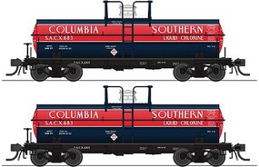 Broadway 6,000 gallon Tank Car Columbia Southern 2 pack HO Scale Model Train Freight Car #6460
