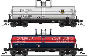 Broadway 6,000 gallon Tank Car Variety Set E 2 pack HO Scale Model Train Freight Car #6474