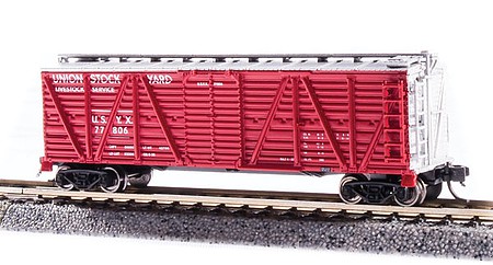 Broadway PRR K7 Stock Car No Sound 2-Pack Union Stock Yards N Scale Model Train Freight Car #6595