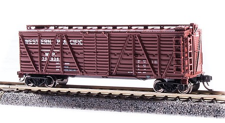 Broadway PRR K7 Stock Car No Sound 2-Pack Western Pacific N Scale Model Train Freight Car #6597