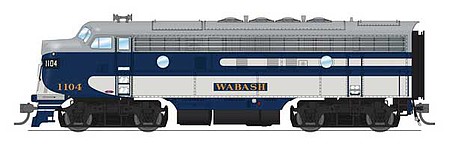 Broadway EMD F7 A/B set Wabash #1104/1104B DCC and Sound HO Scale Model Train Diesel Locomotive #6681