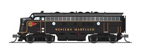 Broadway EMD F7A Western Maryland #56 DCC and Sound N Scale Model Train Diesel Locomotive #6884
