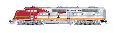 Broadway ATSF E1 A/B Set #2L/2A Pre 1946 DCC and Sound HO Scale Model Train Diesel Locomotive #6893