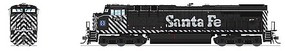 Broadway GE ES44AC Santa Fe #785 Zebra Stripe HO Scale Model Train Diesel Locomotive #7183