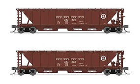 Broadway H32 Covered Hopper Pennsylvania RR Red Pack B N Scale Model Train Freight Car #7251