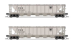 Broadway H32 Covered Hopper Pennsylvania RR Gray PPR N Scale Model Train Freight Car #7254
