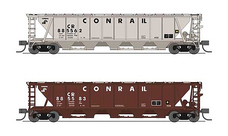 Broadway H32 Covered Hopper Conrail variety pack N Scale Model Train Freight Car #7256