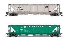 Broadway H32 Covered Hopper Penn Central variety pack N Scale Model Train Freight Car #7257