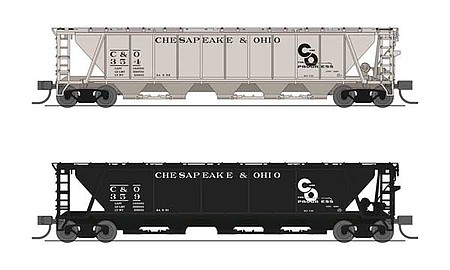 Broadway H32 Covered Hopper Chesapeake & Ohio variety pack N Scale Model Train Freight Car #7259
