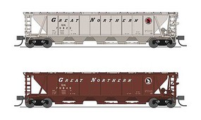 Broadway H32 Covered Hopper Great Northern variety pack N Scale Model Train Freight Car #7261