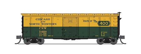 Broadway 40 Steel Boxcar 2 pack Chicago & North Western N Scale Model Train Freight Car #7276