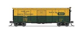 Broadway 40' Steel Boxcar 2 pack Chicago & North Western N Scale Model Train Freight Car #7276