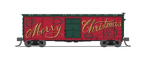Broadway 40' Steel Boxcar 2 pack Christmas Edition N Scale Model Train Freight Car #7285