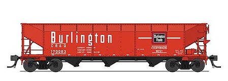 Broadway AAR 70-ton Triple Hopper Chicago Burlington & Quincy RR HO Scale Model Train Freight Car #7372