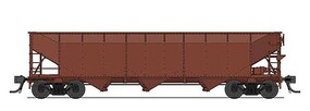 Broadway AAR 70-ton Triple Hopper Undecorated Oxide Red HO Scale Model Train Freight Car #7386